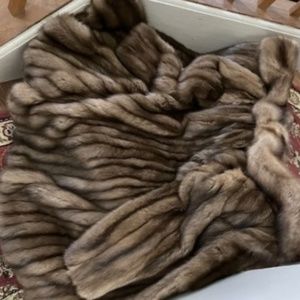 Real Russian sable fur coat